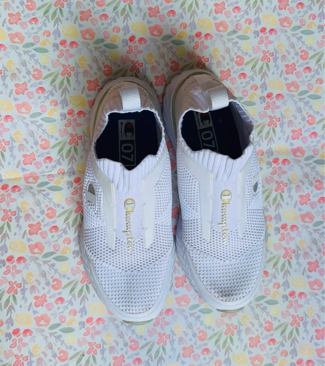 Champion Women's White Slip-On Sneakers