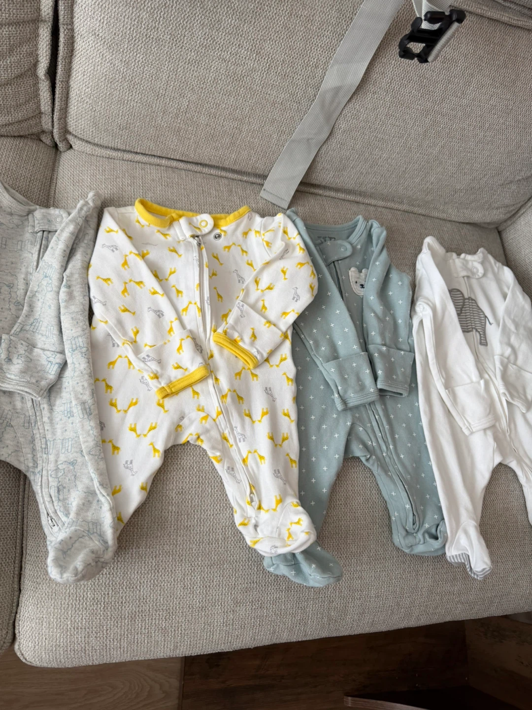 6 Pack Newborn Baby Sleepers Bundle PlayFootie PJ Carter’s - photo 3