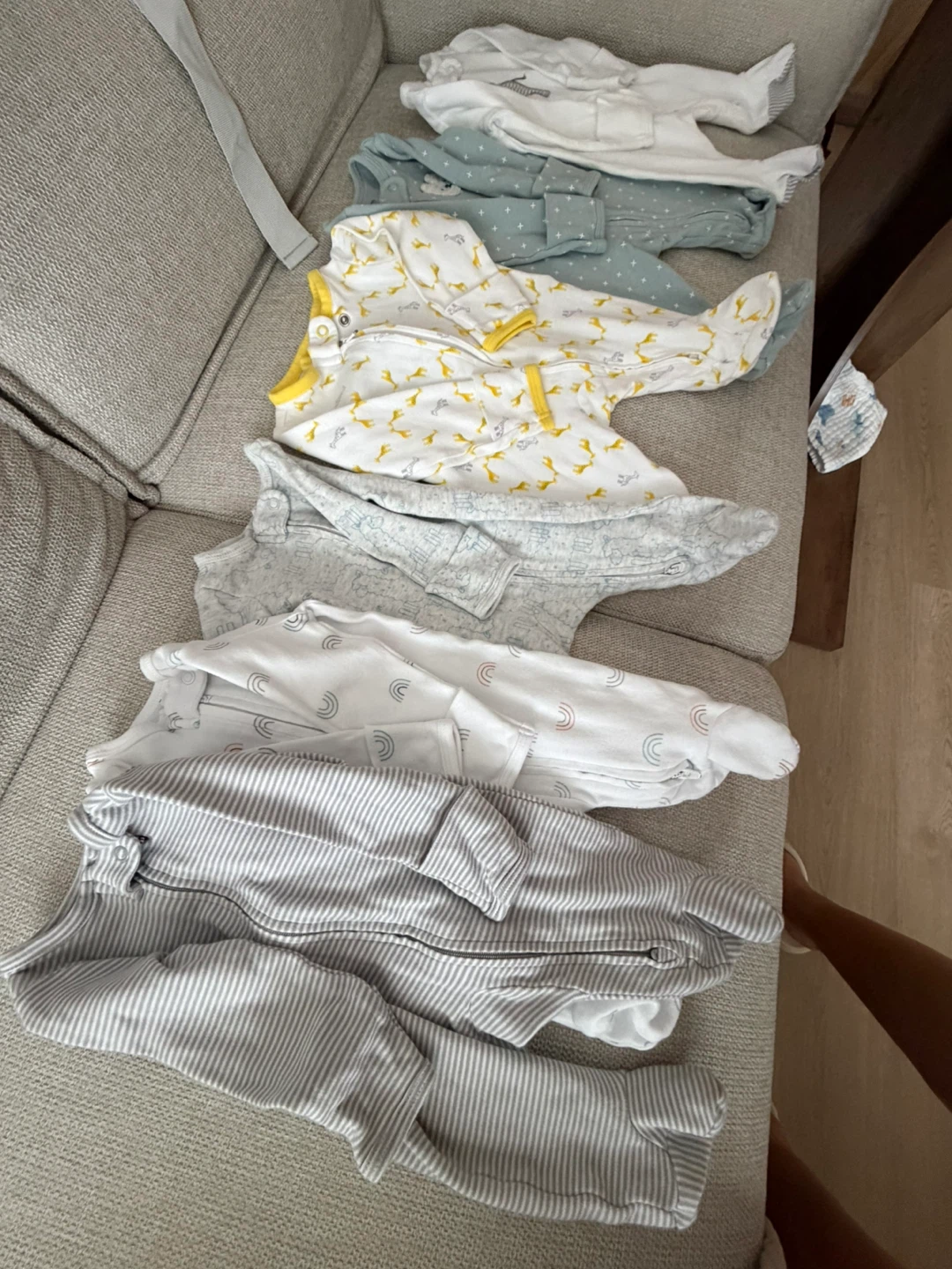 6 Pack Newborn Baby Sleepers Bundle PlayFootie PJ Carter’s - photo 2