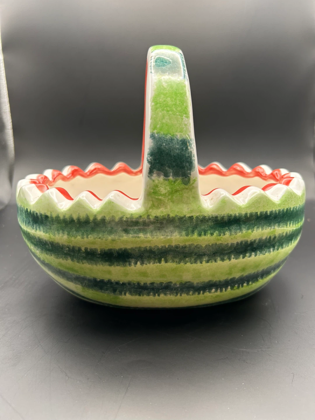 Watermelon Ceramic Bowl with Handle