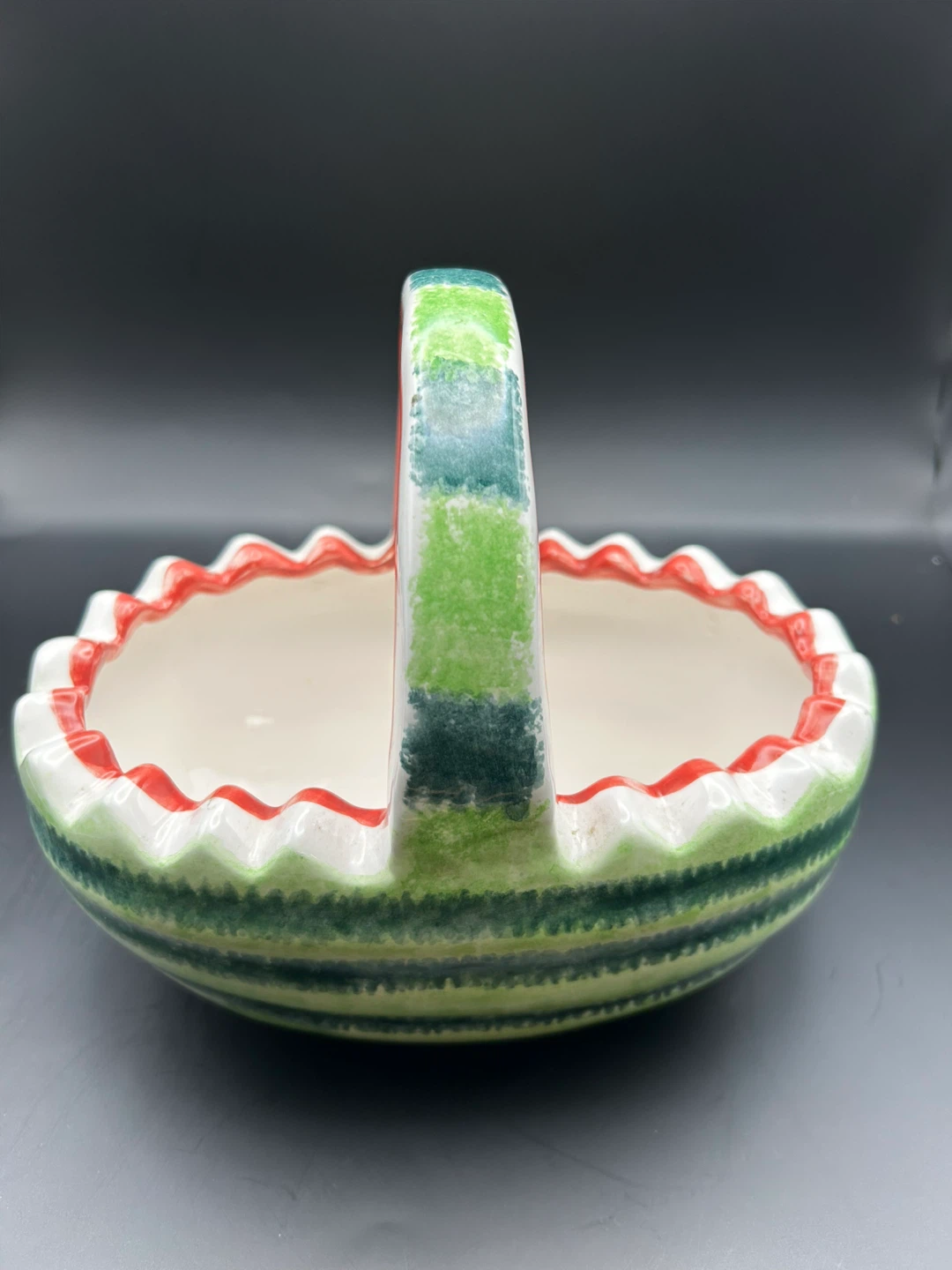 Watermelon Ceramic Bowl with Handle - photo 2