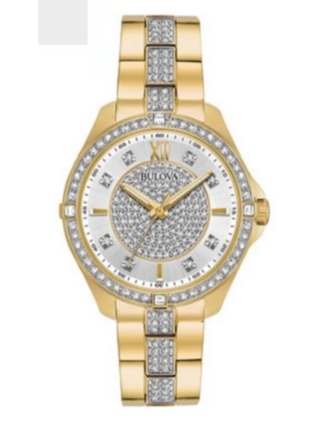 Bulova Crystal Gold-Tone Ladies Watch - photo 3