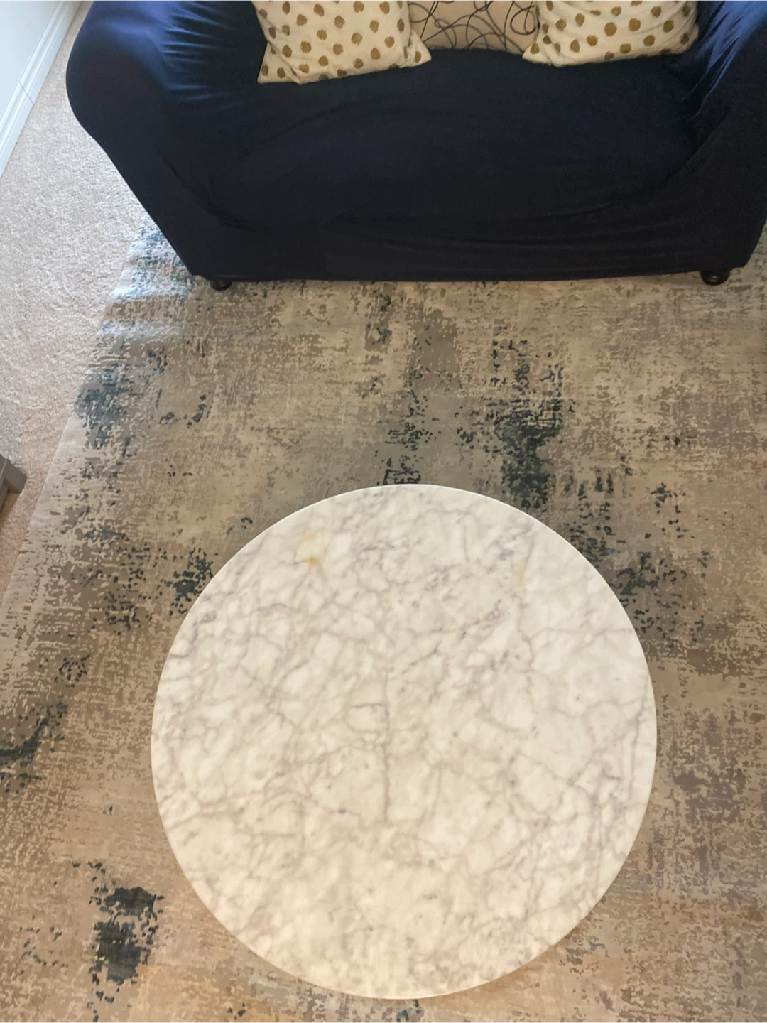 Marble Top Coffee Table with Metal Base - photo 4