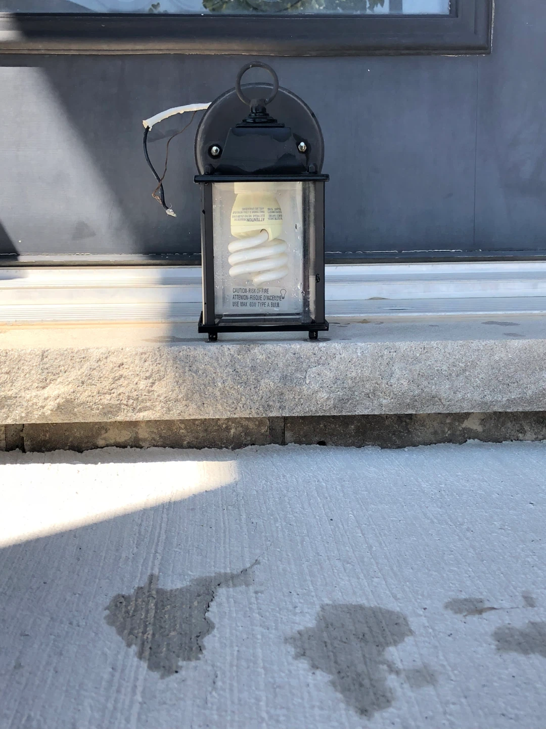 Black Outdoor Wall Lantern with CFL Bulb - photo 2