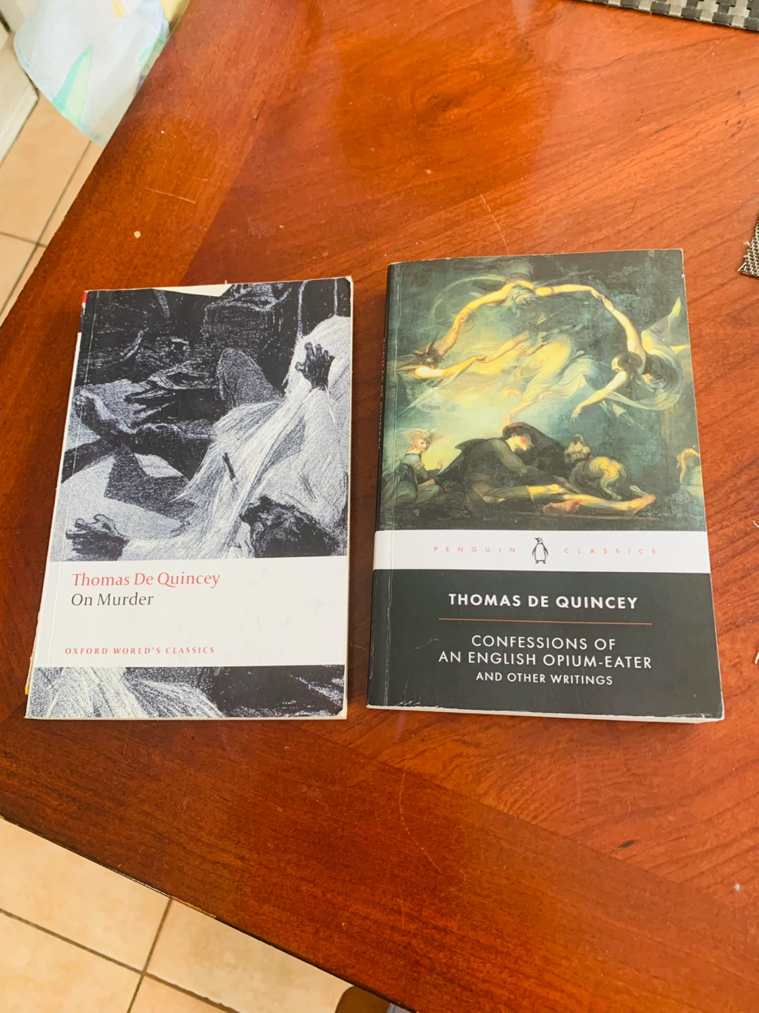 Paperback Book Thomas De Quincey
