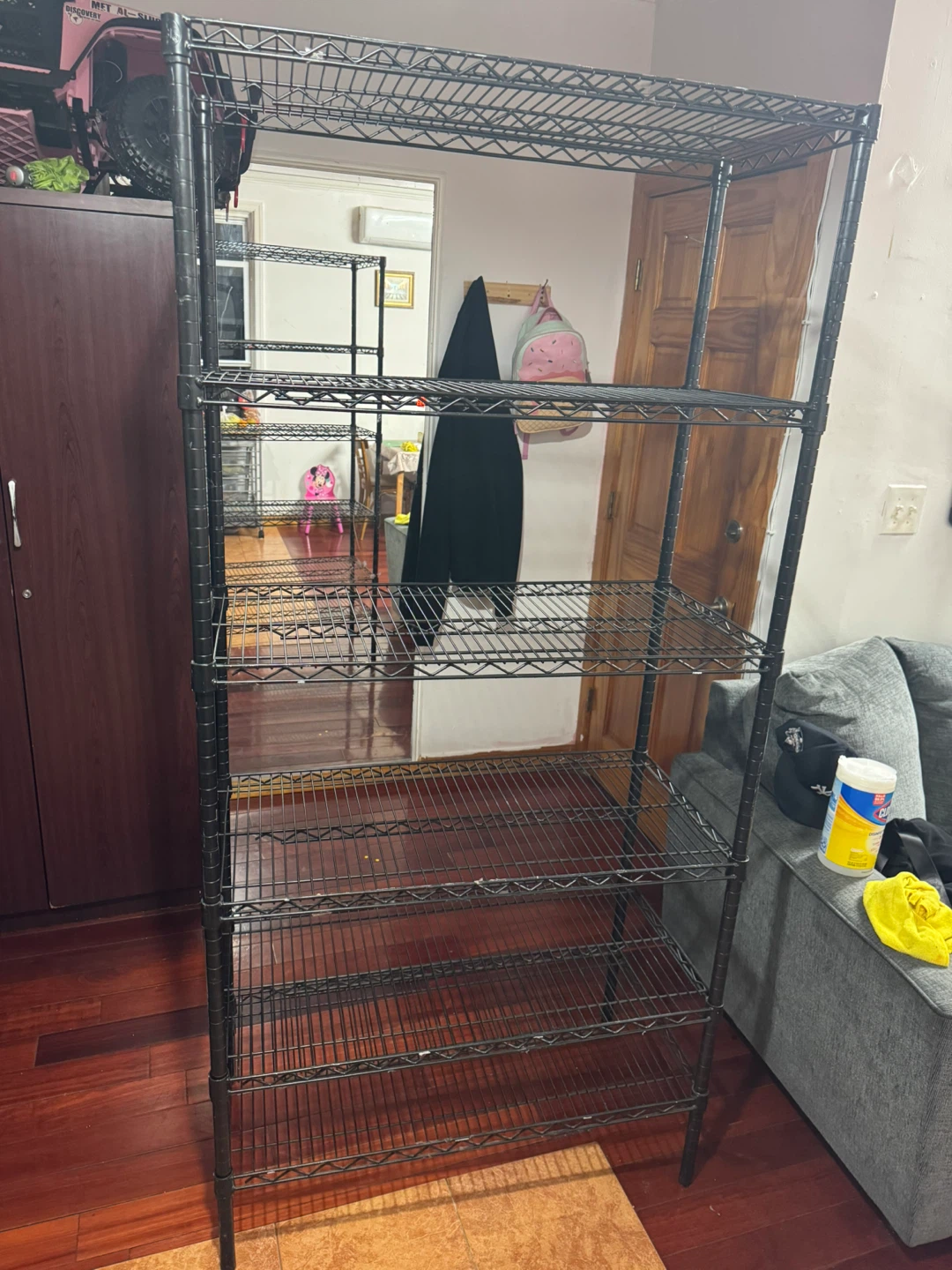 Black 5-Tier Wire Shelving Unit