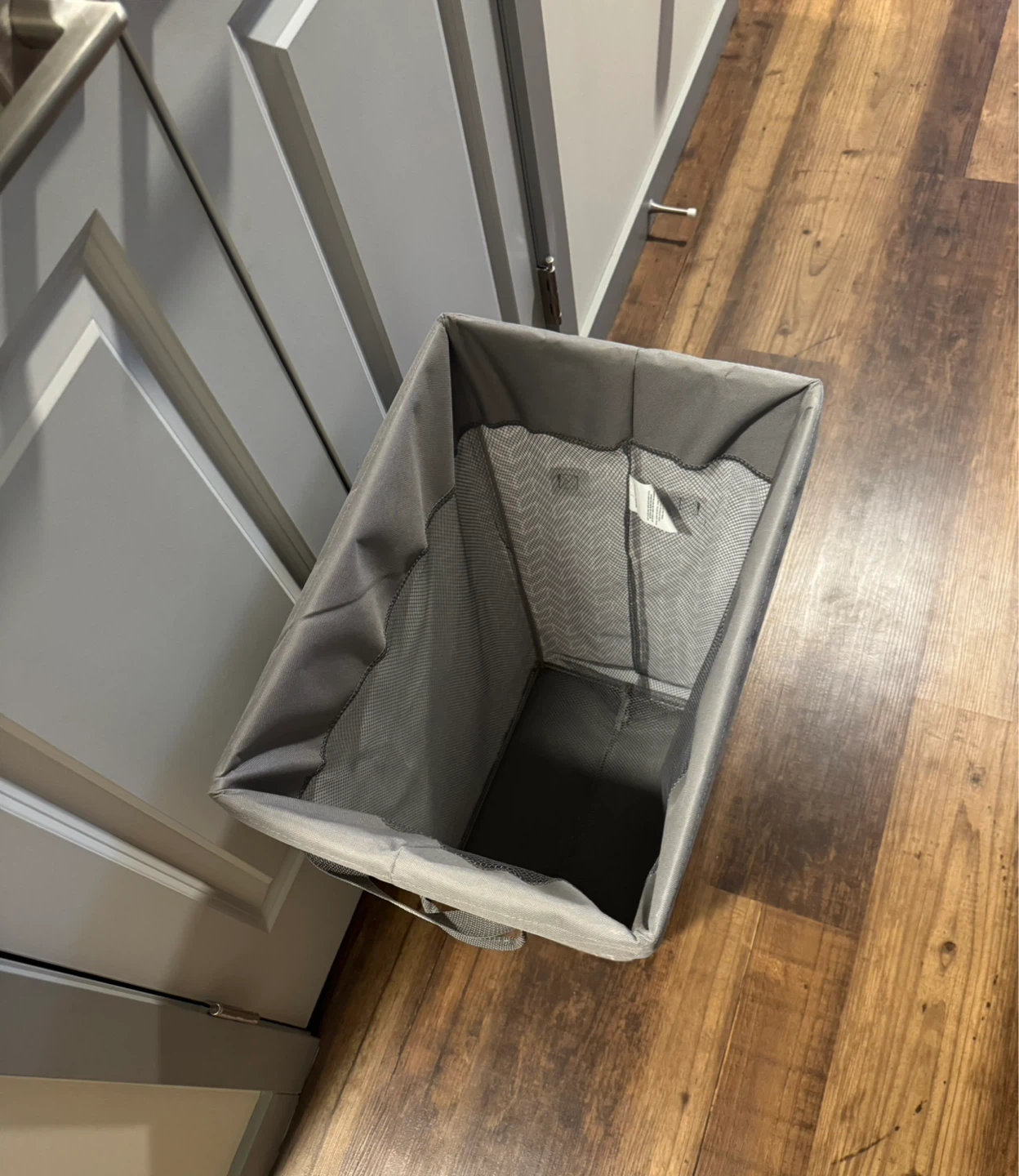 Grey Chevron Laundry Hamper - photo 2