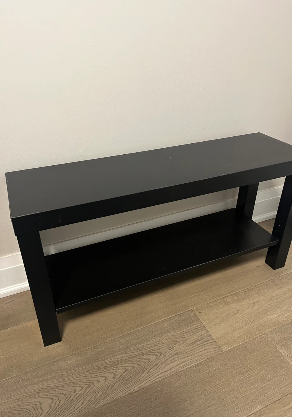 Black Console Table with Shelf - photo 2