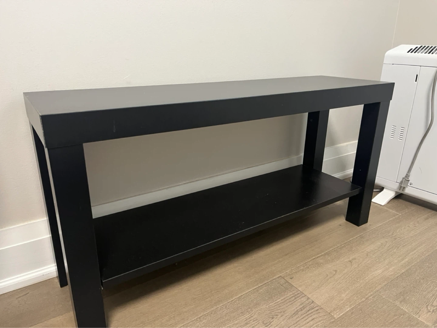 Black Console Table with Shelf