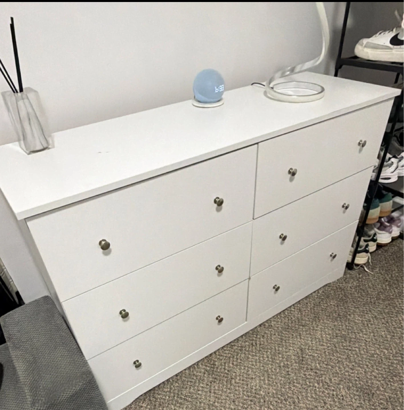 White 6-Drawer Dresser - photo 2