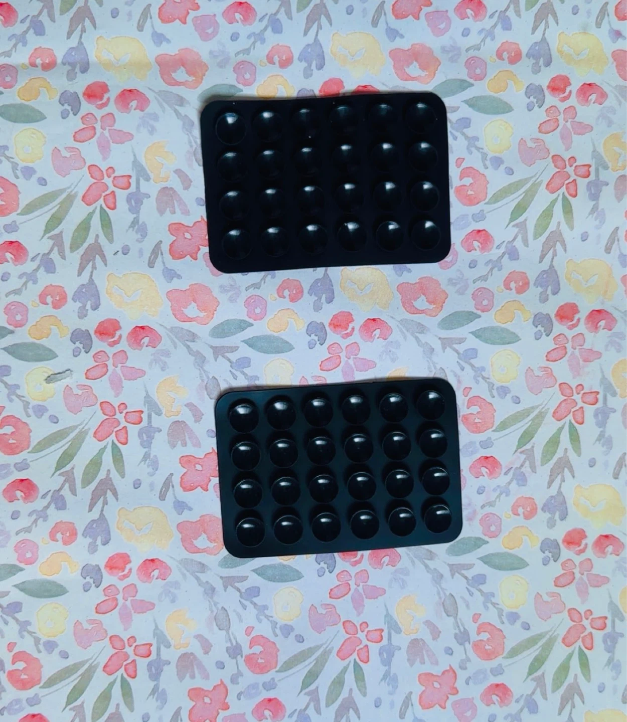 Set of 2 Black Silicone Non-Slip Mat