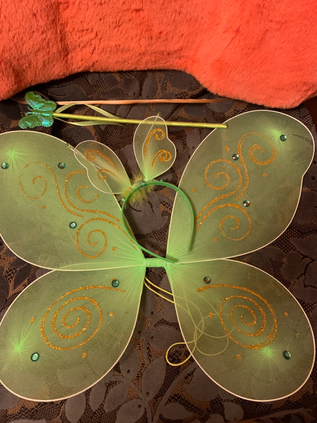 Green Fairy Wings and Wand Set