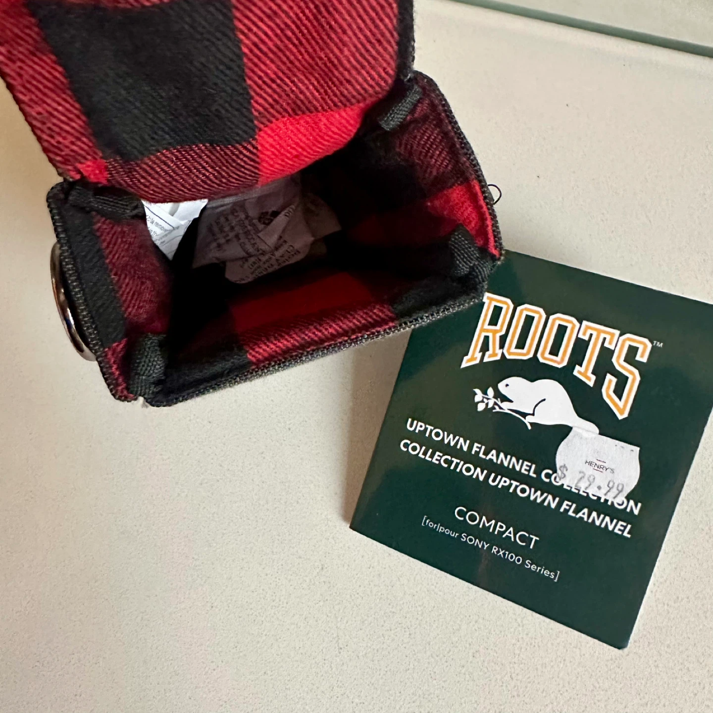 Roots "Uptown Flannel" Collection Compact Camera Case (Grey) - photo 5
