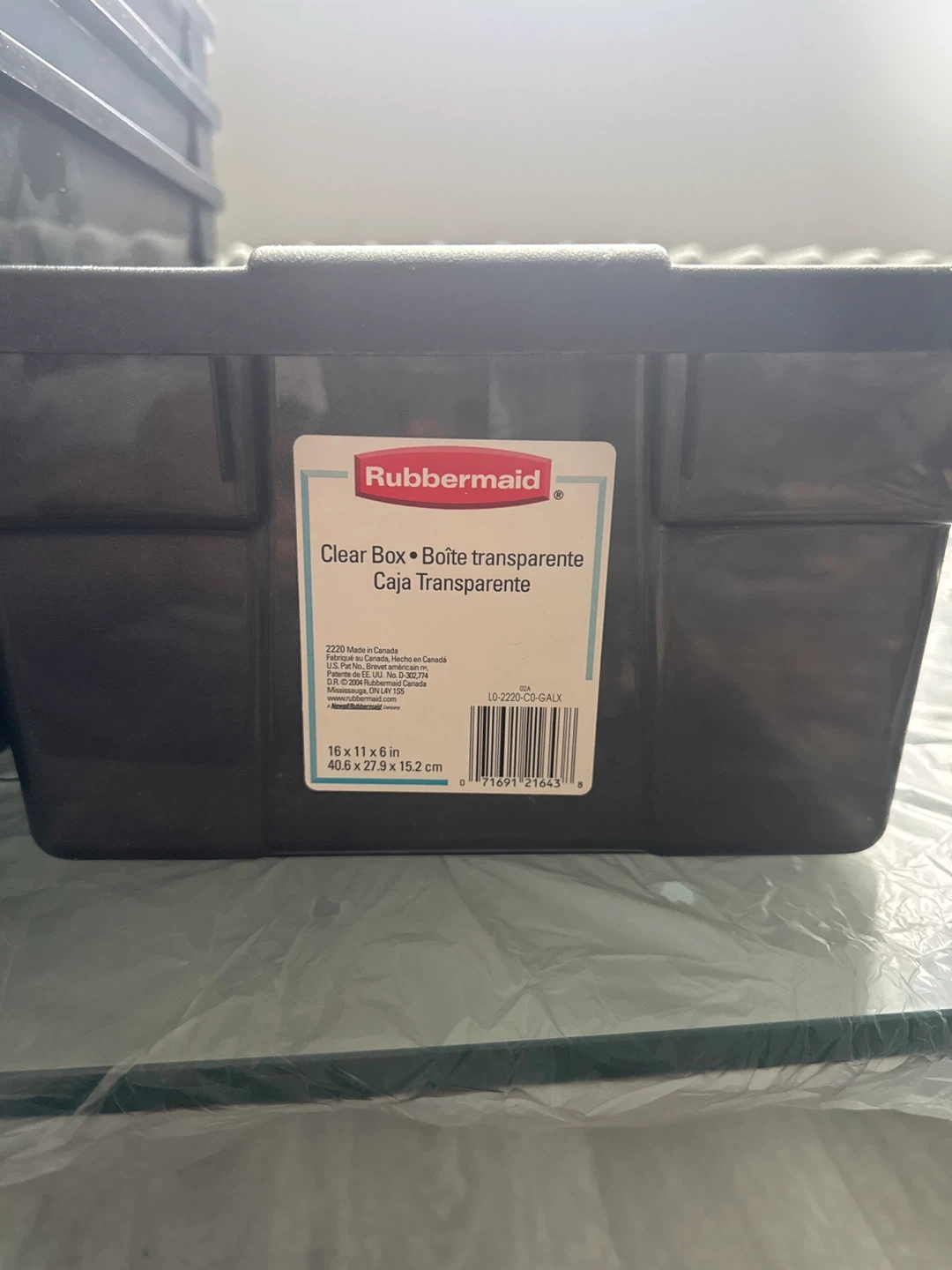 Rubbermaid Clear Storage Boxes- Set of 5 containers - photo 2