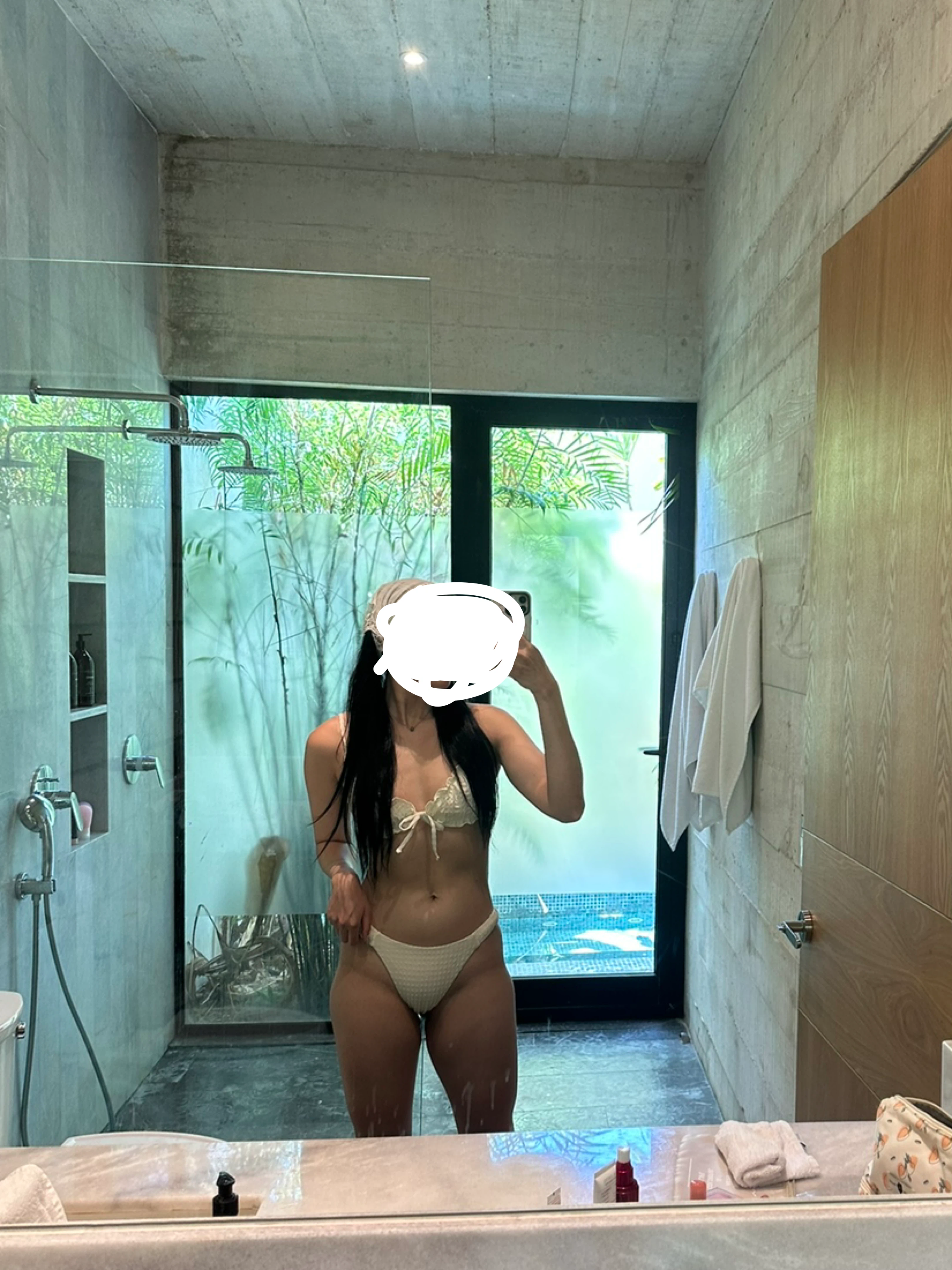 White Textured Bikini Set
