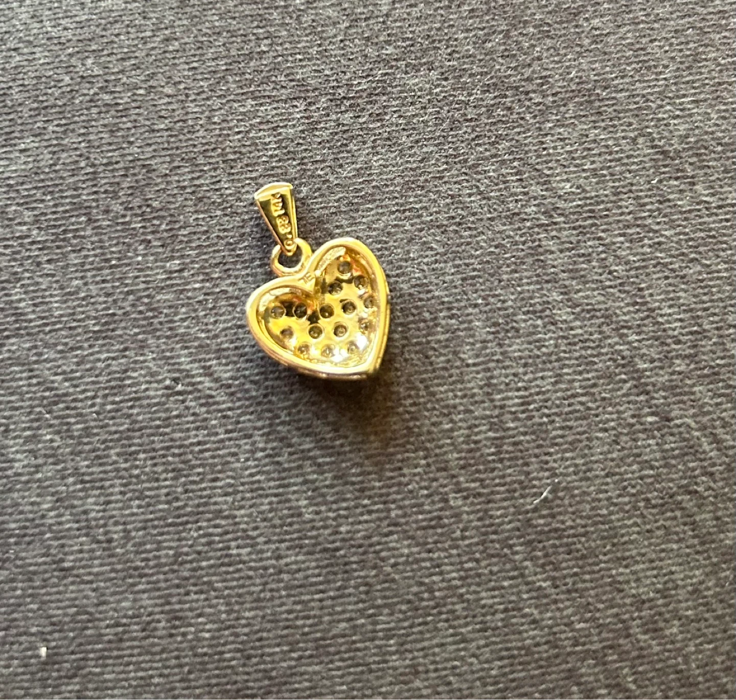 14k solid Gold Heart Pendant with diamonds (0.88ctw) - photo 2