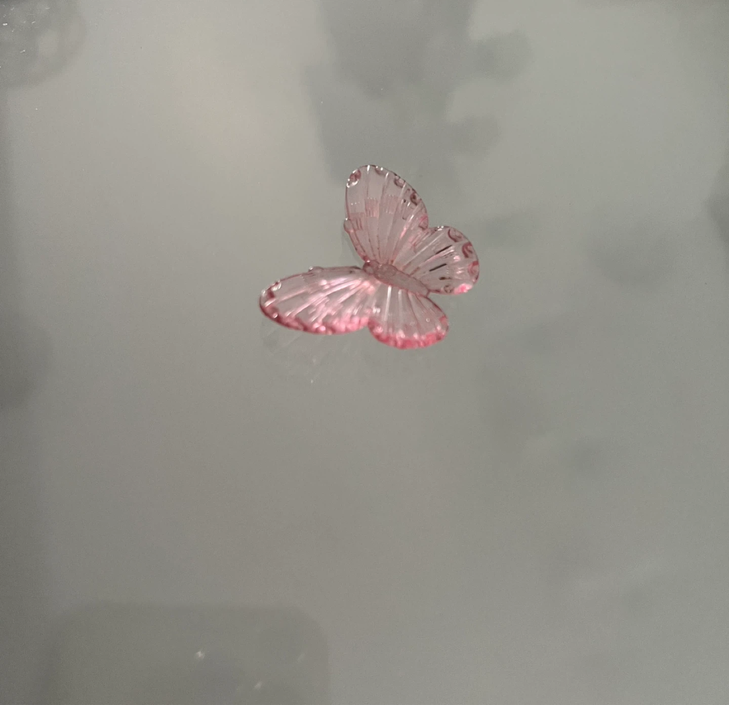 Pink small plastic Crystal Butterfly