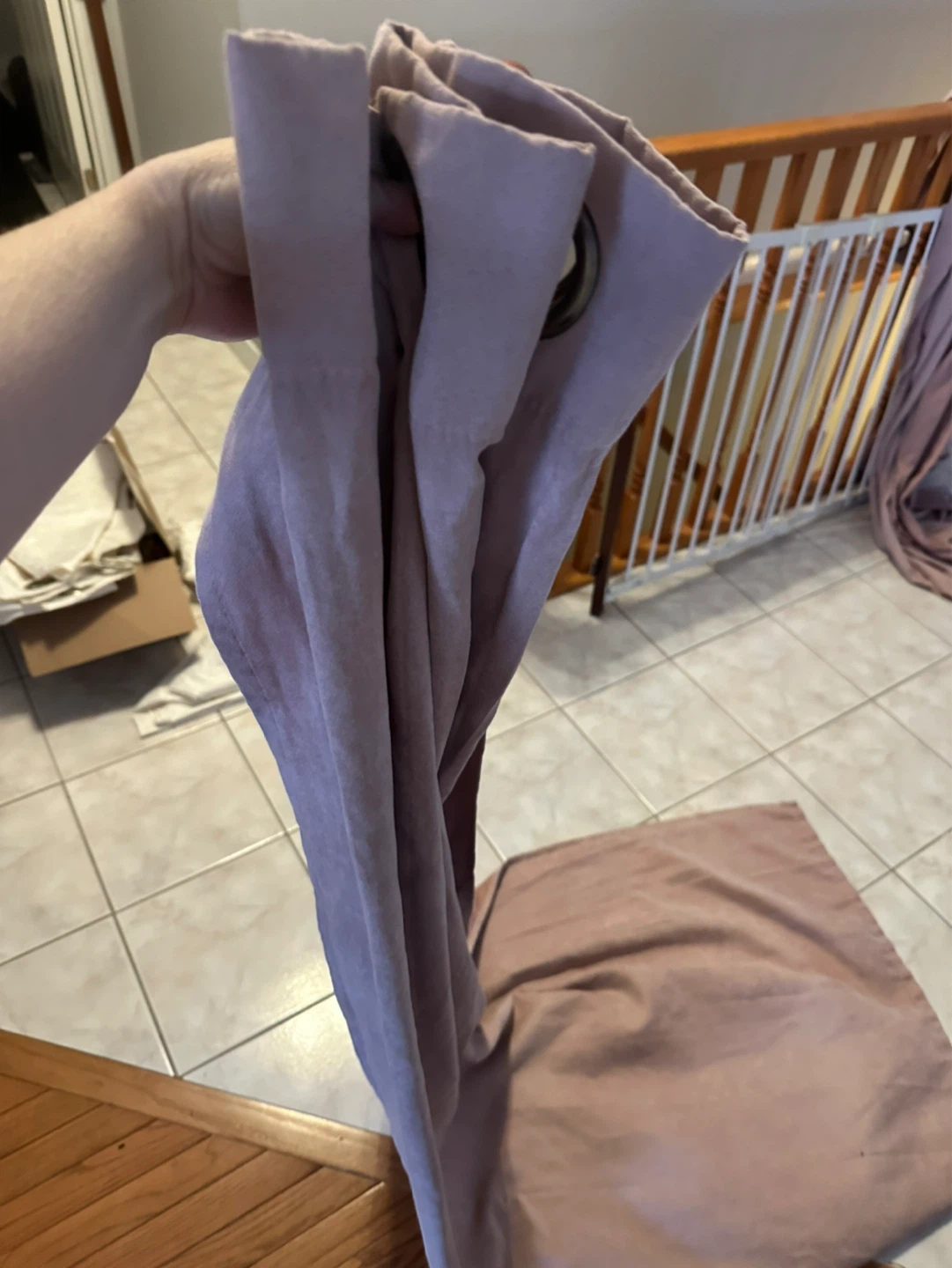 Pink Velvet Grommet Curtains