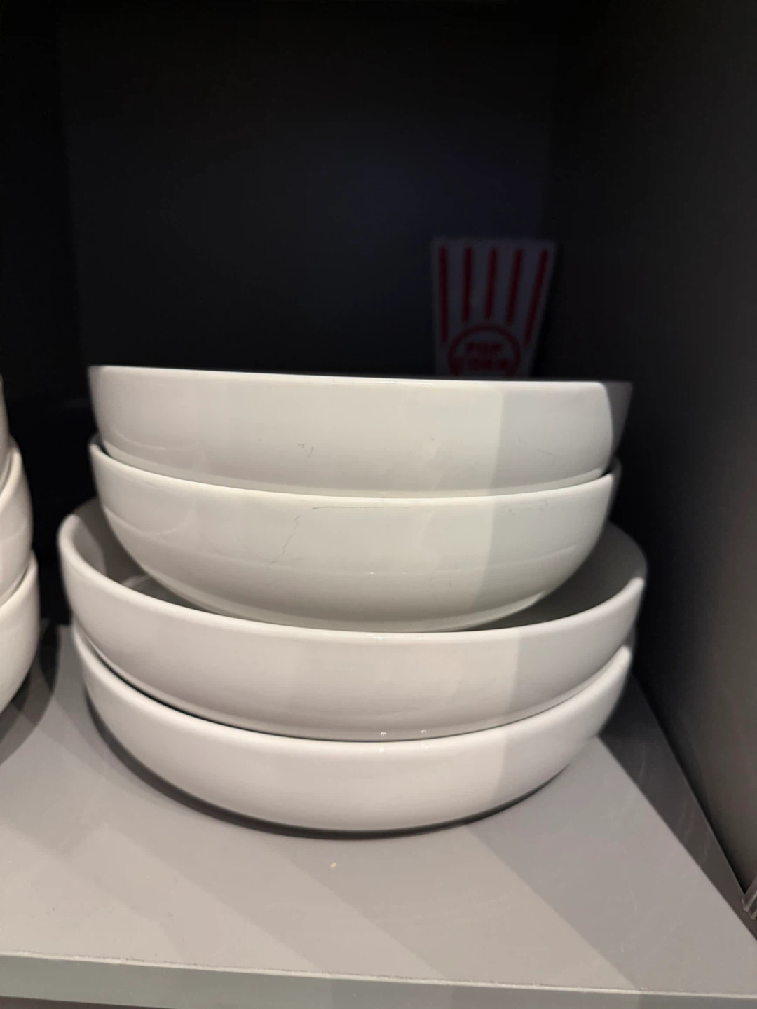 Set of 4 White Serving Bowls and 4 white Dinner Plates