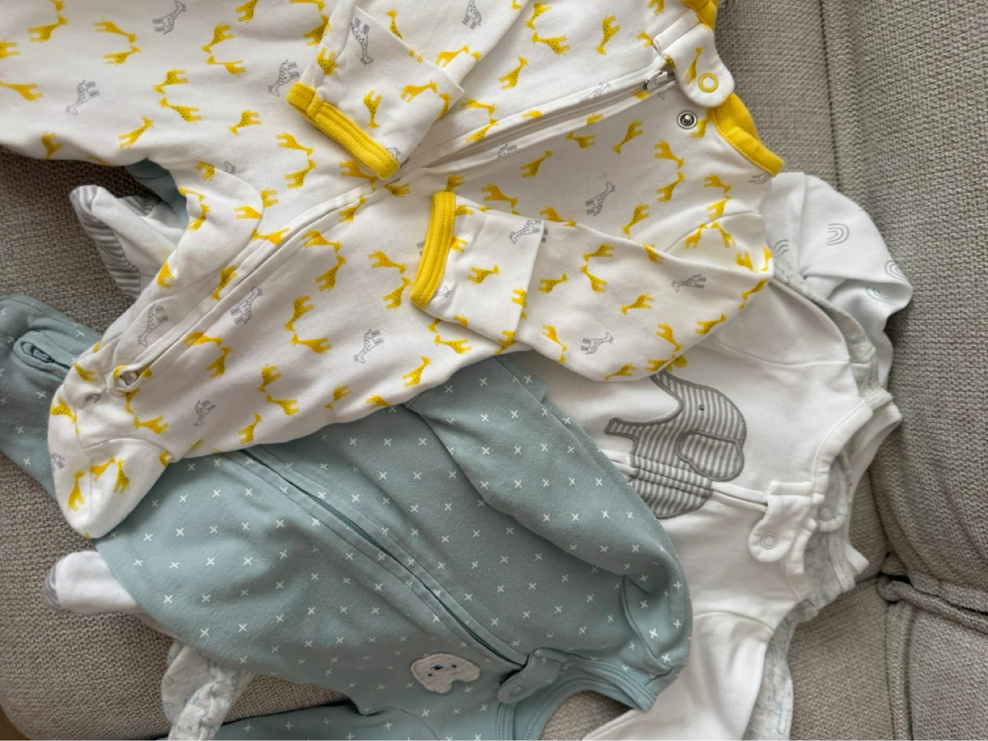 12 Pack Newborn Size 0 Baby Boy Girl Sleepers Body Onsies - photo 5
