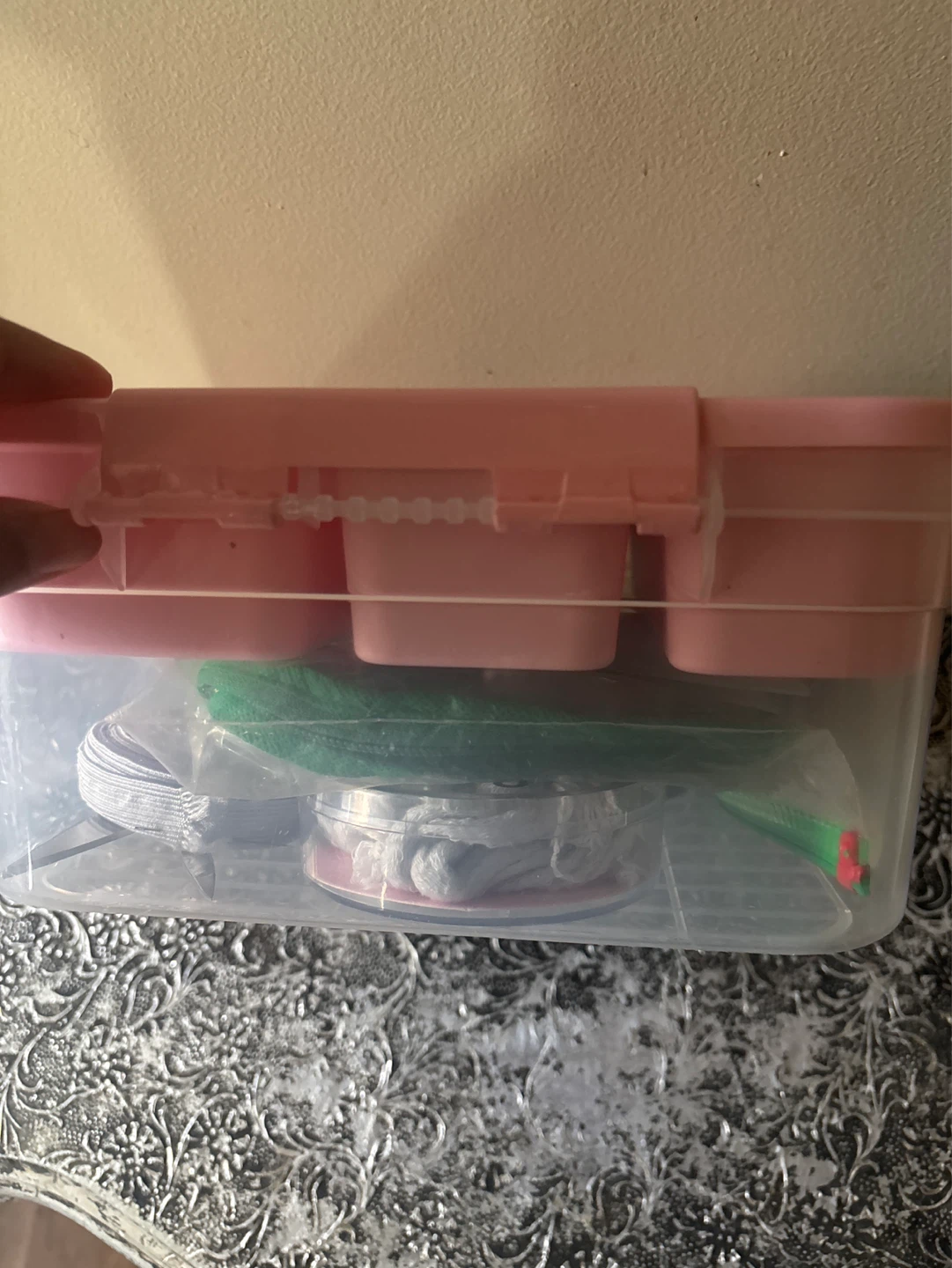 Pink Sewing Kit Box with Notions - photo 3
