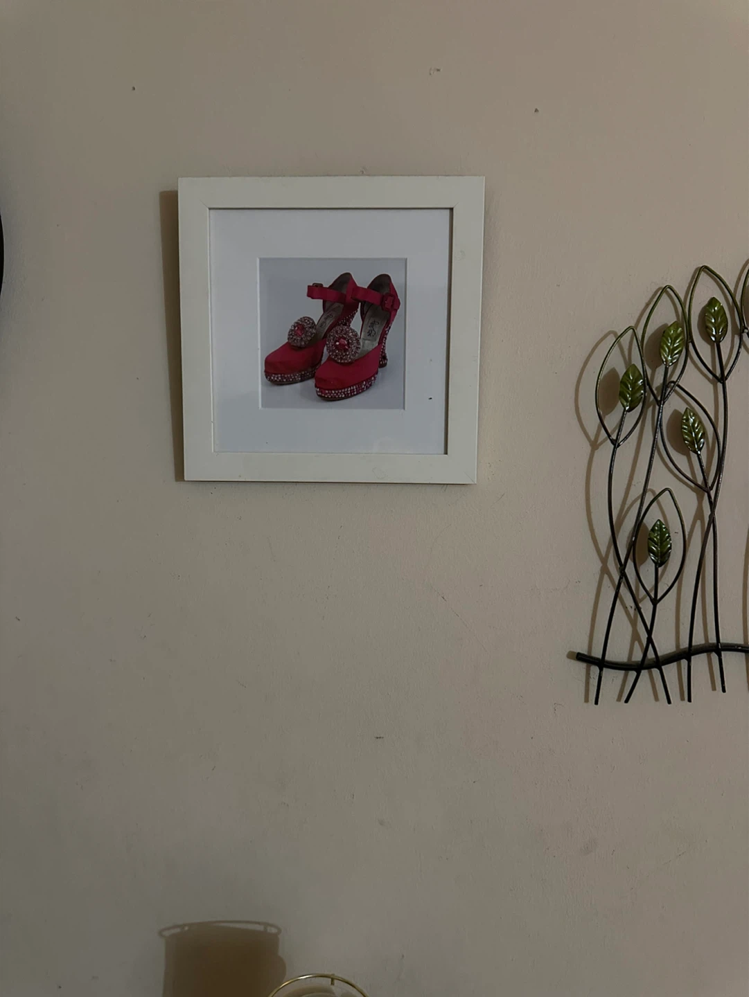 Framed Print of Red Embellished Heels