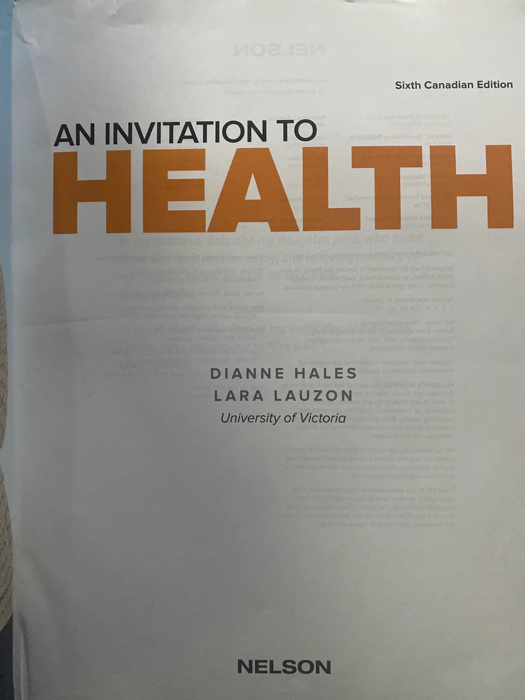 An Invitation to Health Sixth Canadian Edition Textbook - photo 2