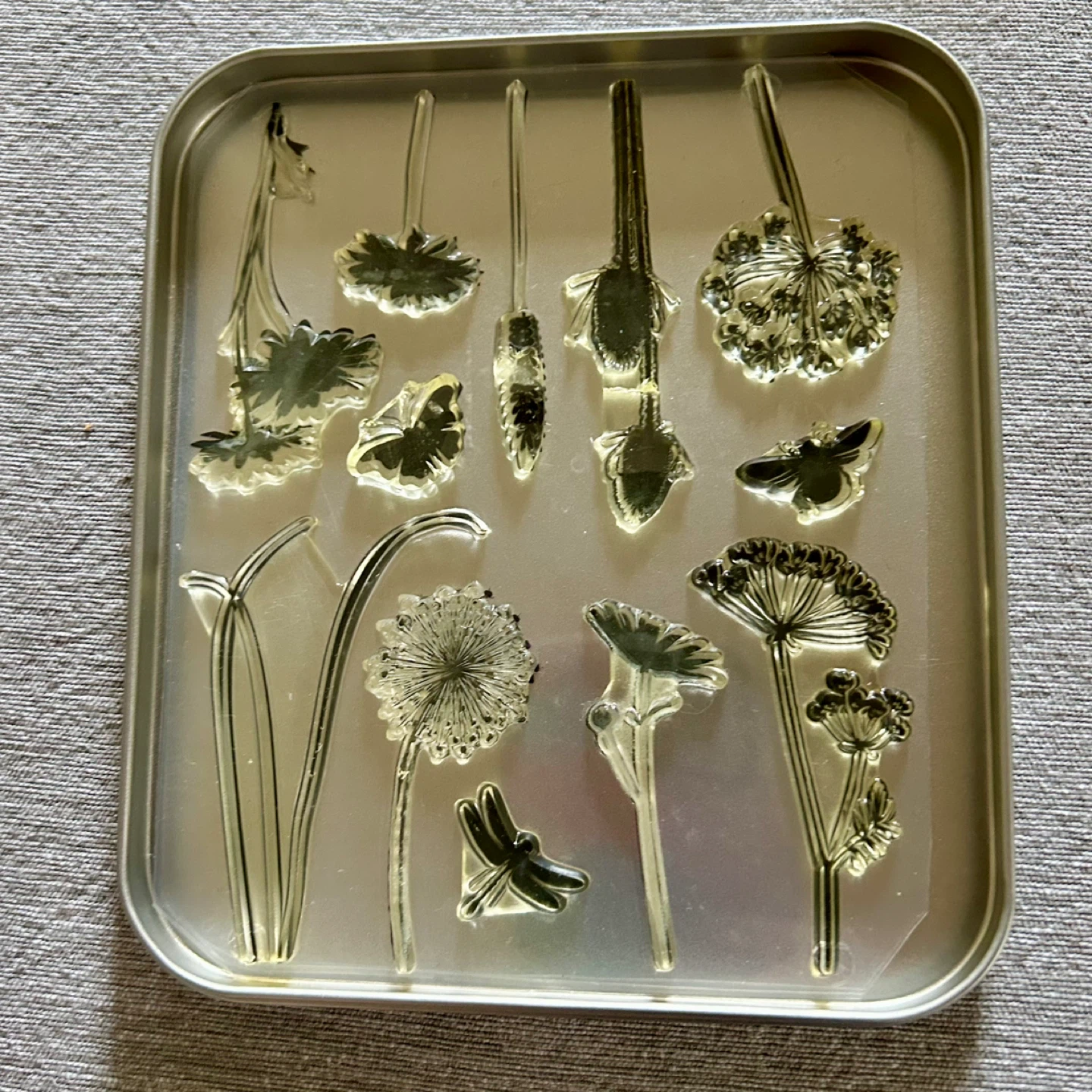 Clear Rubber Stamps - Floral & Insect Designs
