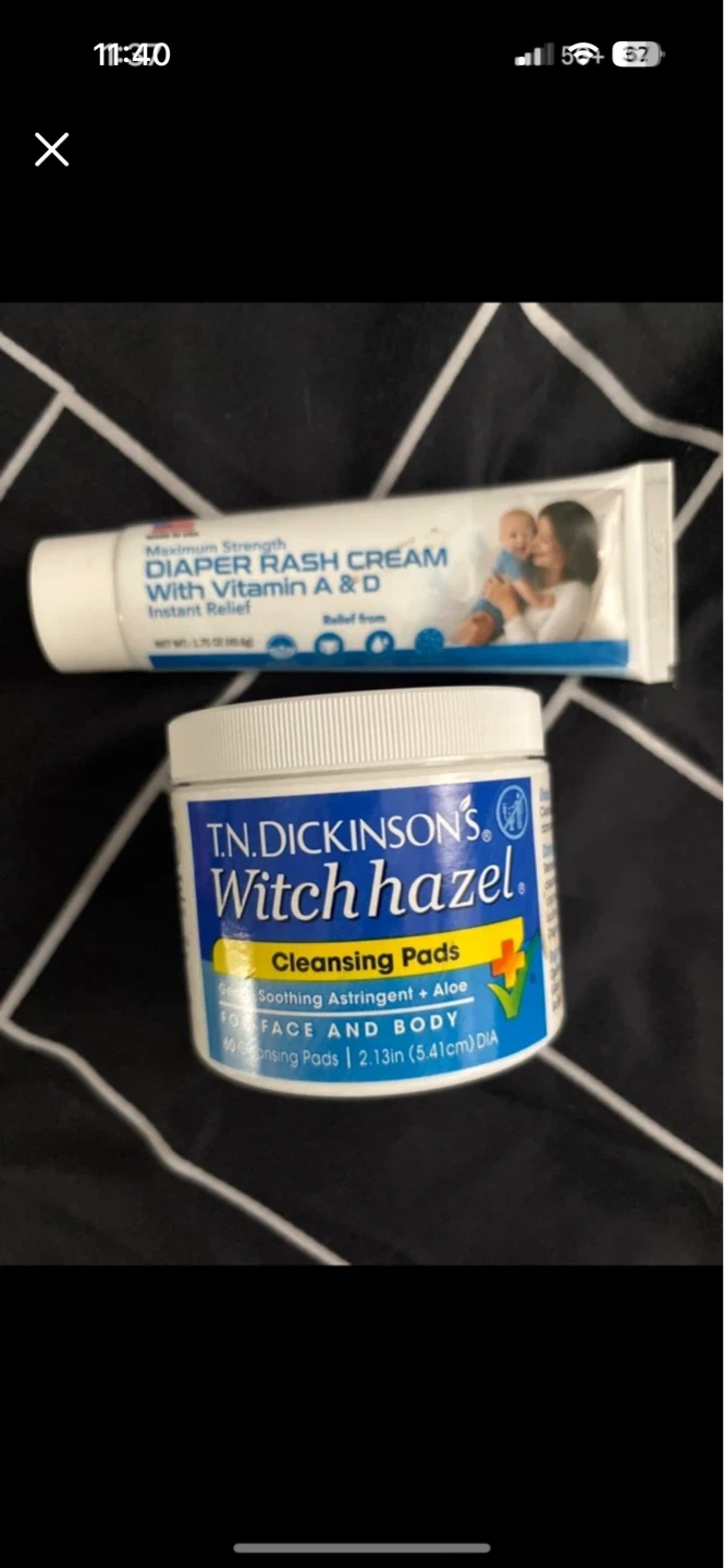 T.N. Dickinson's Witch Hazel Cleansing Pads & Diaper Rash Cream