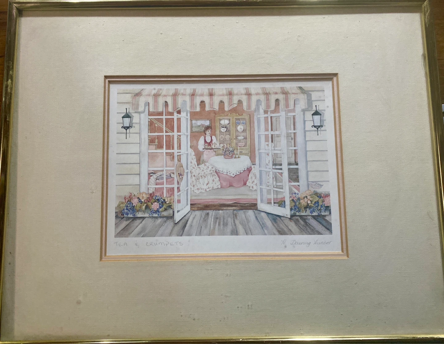 Tea & Crumpets Framed Art Print by H. Downing Hunter