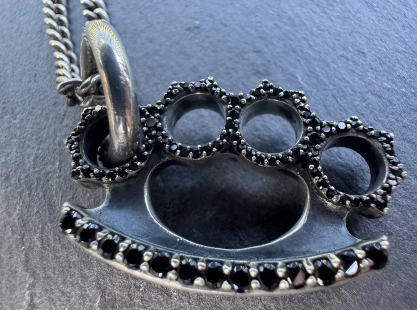 KING baby Brass Knuckles Pendant Necklace - photo 5