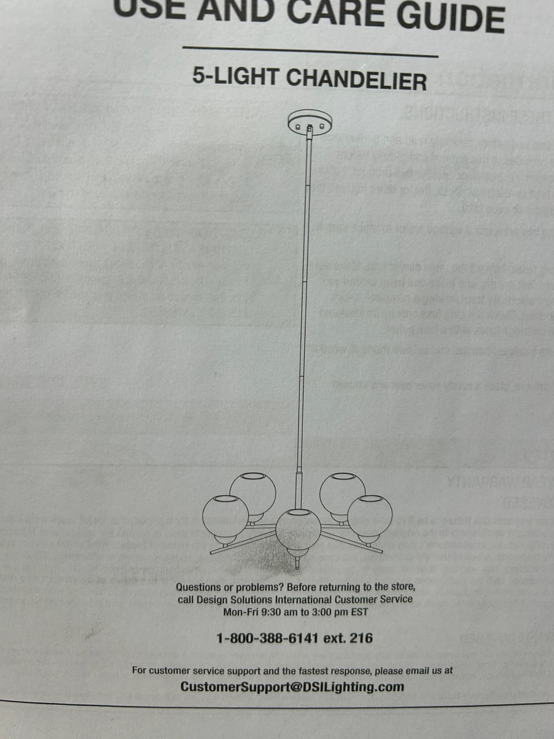 5-Light Chandelier - photo 3