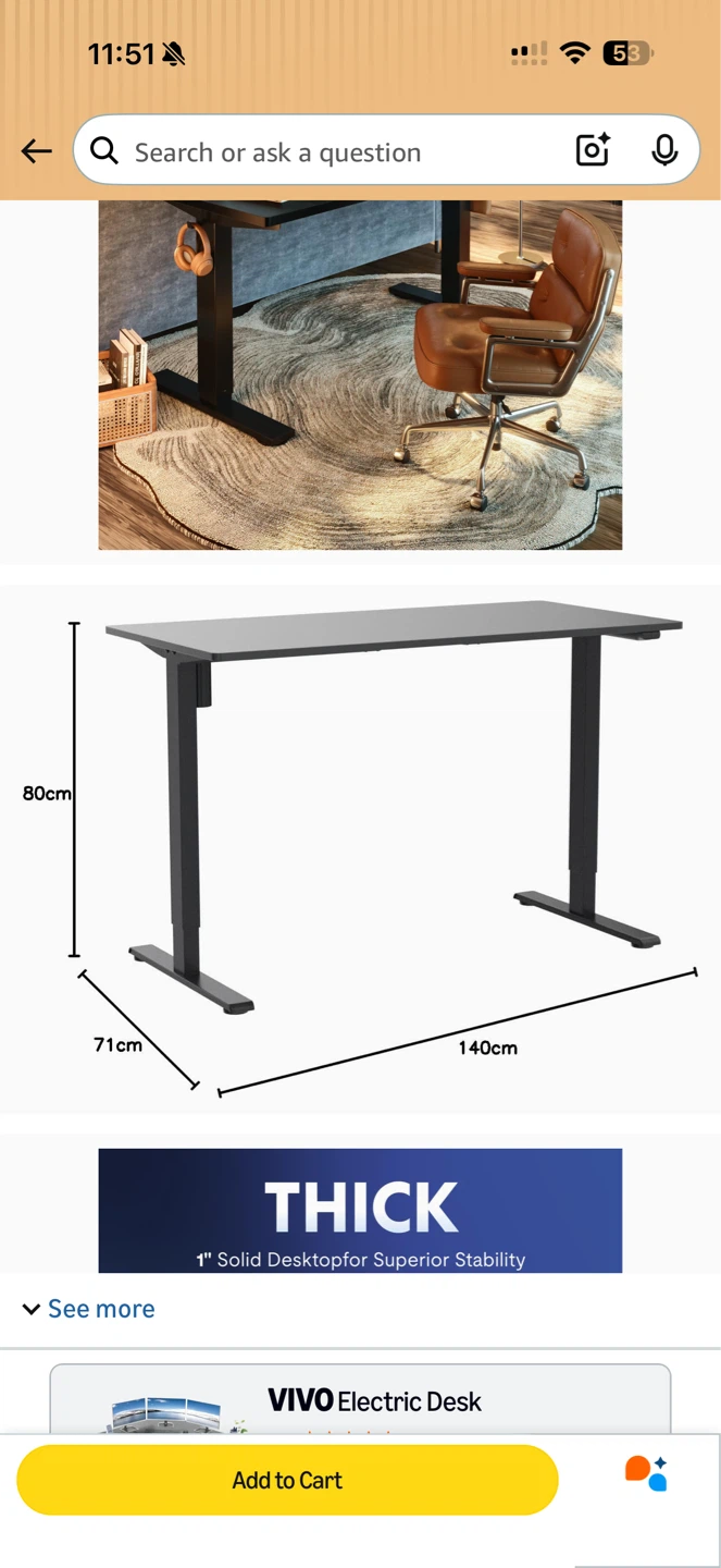 Flexispot Electric Standing Desk - 55x28" Black - photo 3