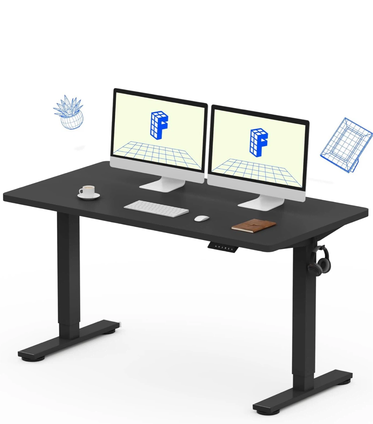 Flexispot Electric Standing Desk - 55x28" Black