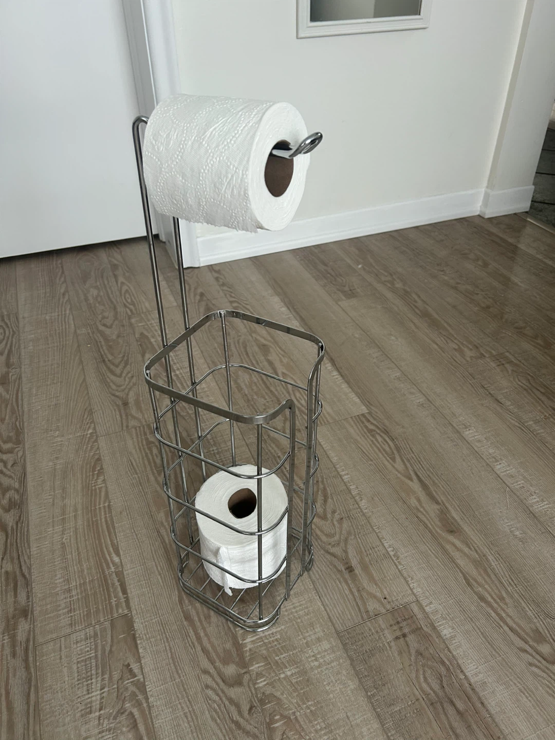 Toilet Paper Holder Stand with Storage