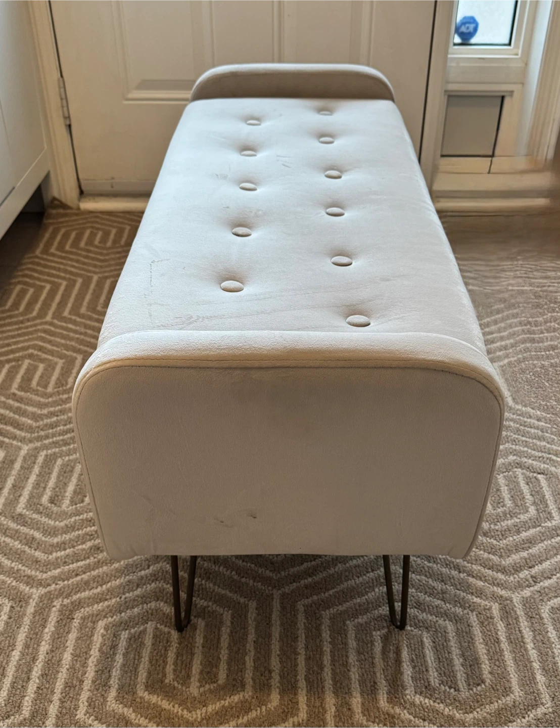 Storage Bench with Metal Legs - photo 2