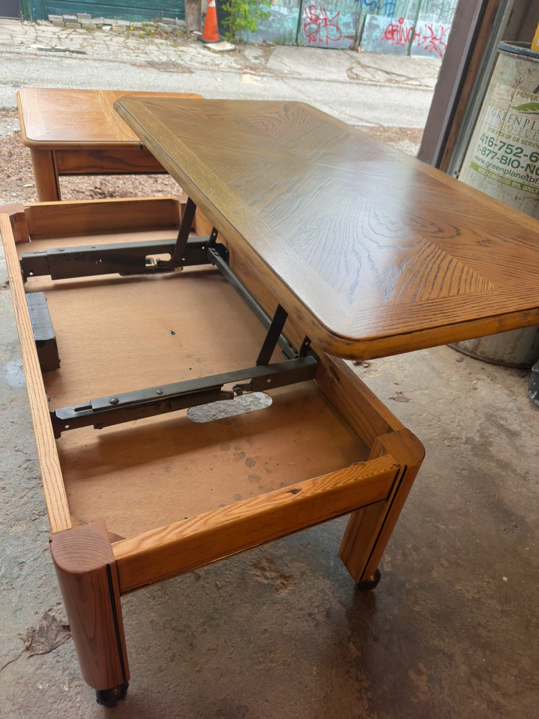 Wooden Lift-Top Coffee Table set - photo 4