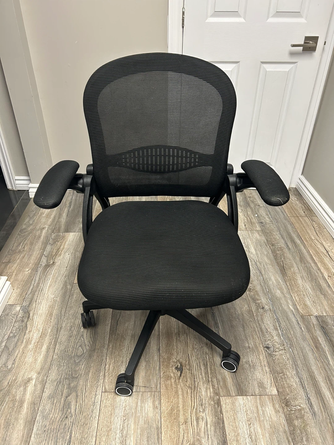 Black Mesh Back Office Chair with Adjustable Arms