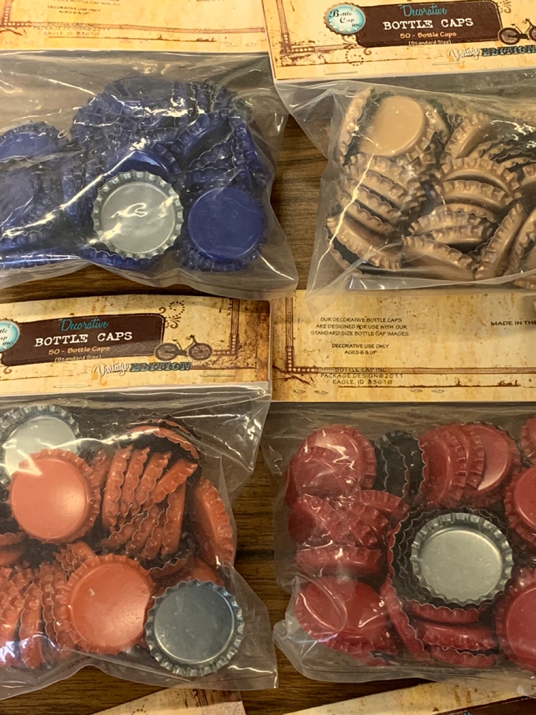 16 packs of BCI Crafts Vintage Collection Standard Bottle Caps . - photo 2