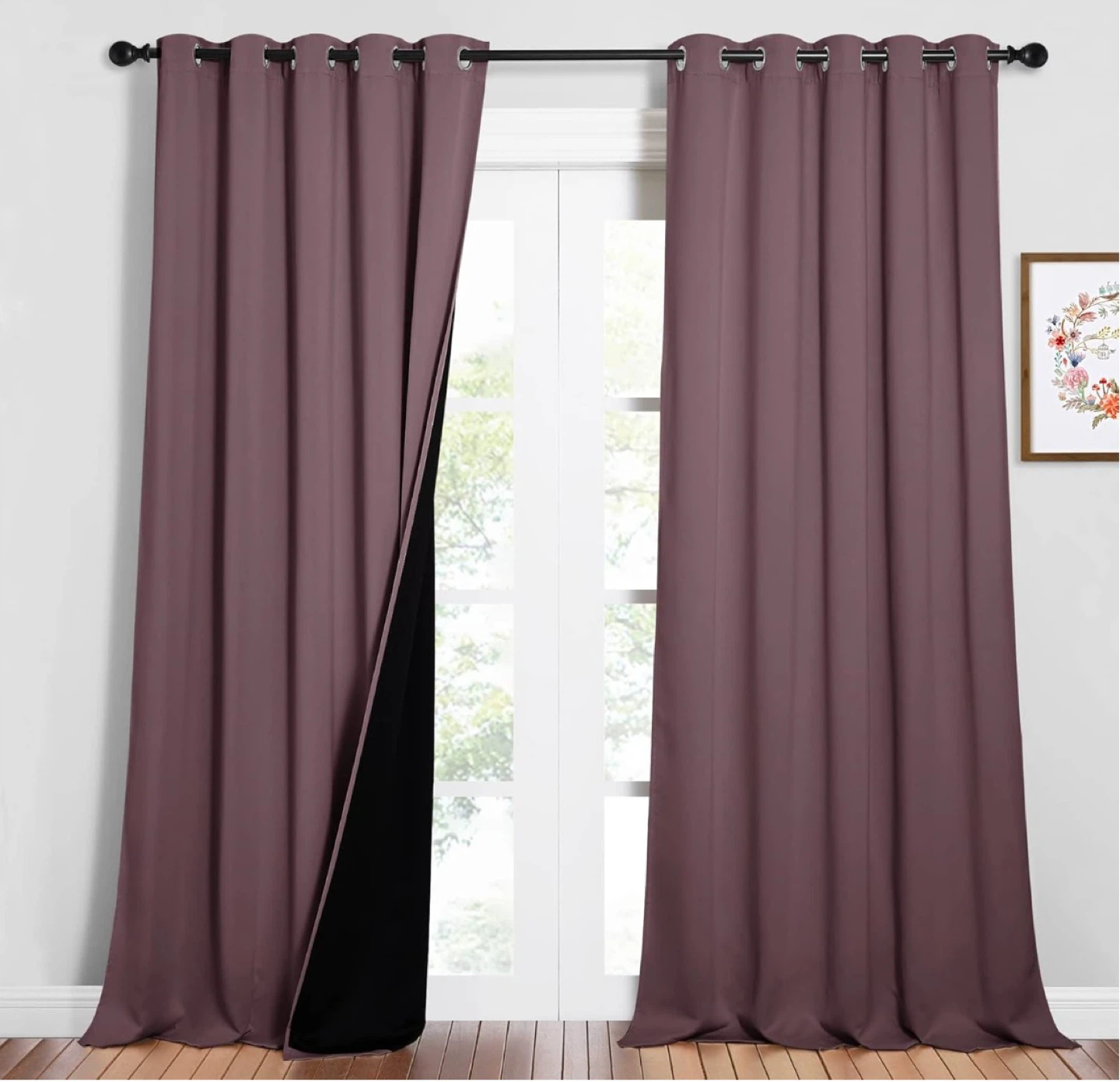 Set of 2 Room Darkening Curtains