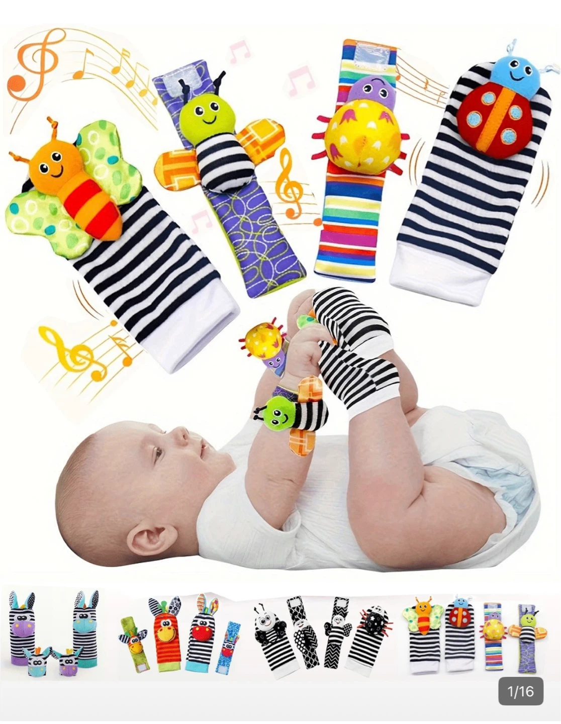Baby Wrist Rattles and Foot Finder Socks