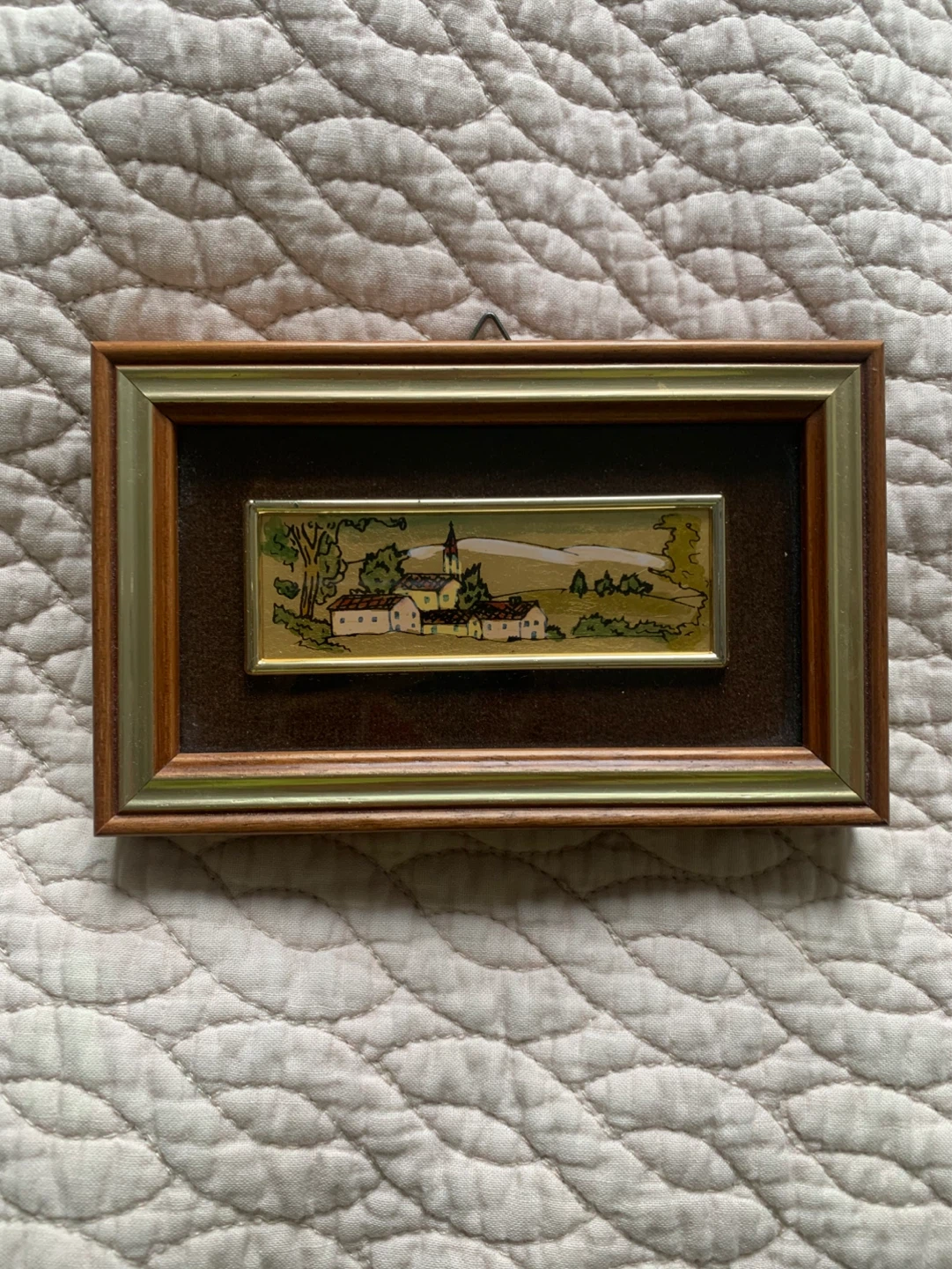Framed Tuscan Village Scene