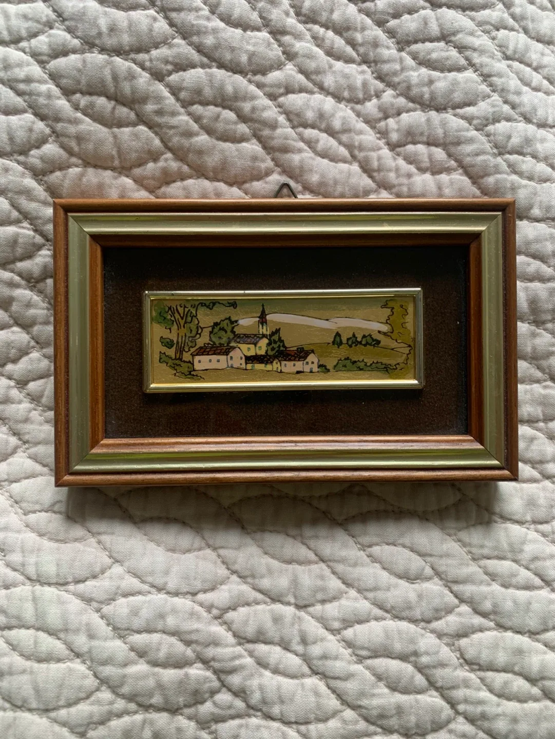 Framed Tuscan Village Scene
