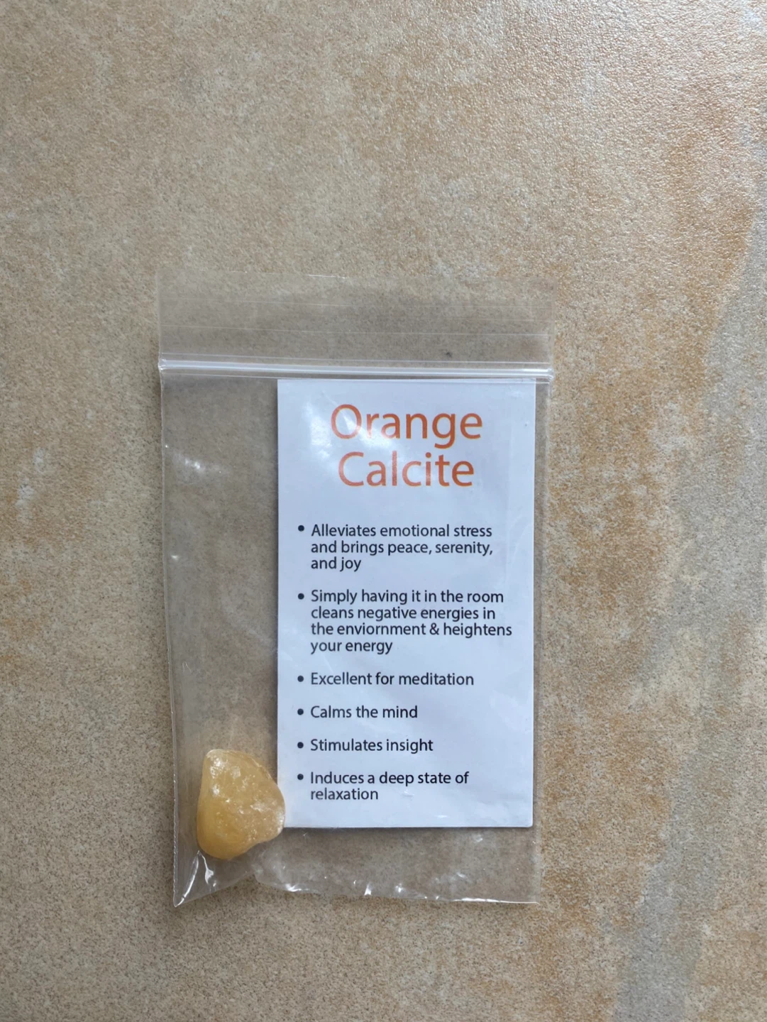 Orange Calcite Crystal