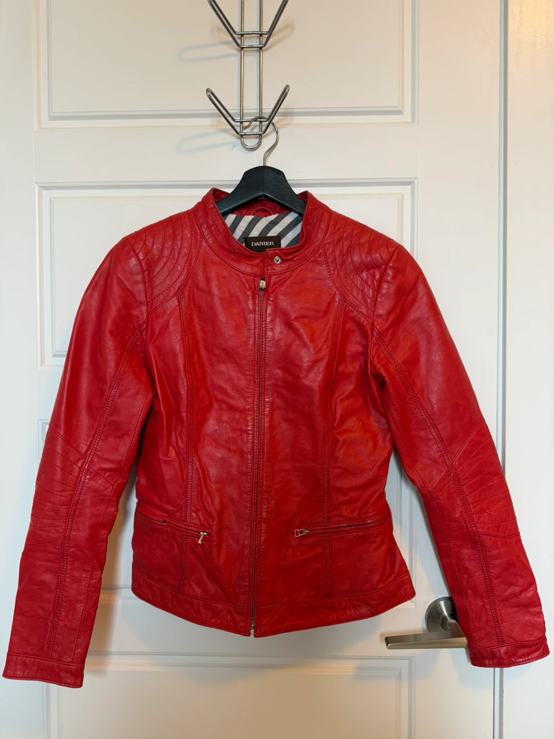 Danier Red Leather Jacket - XS/TP