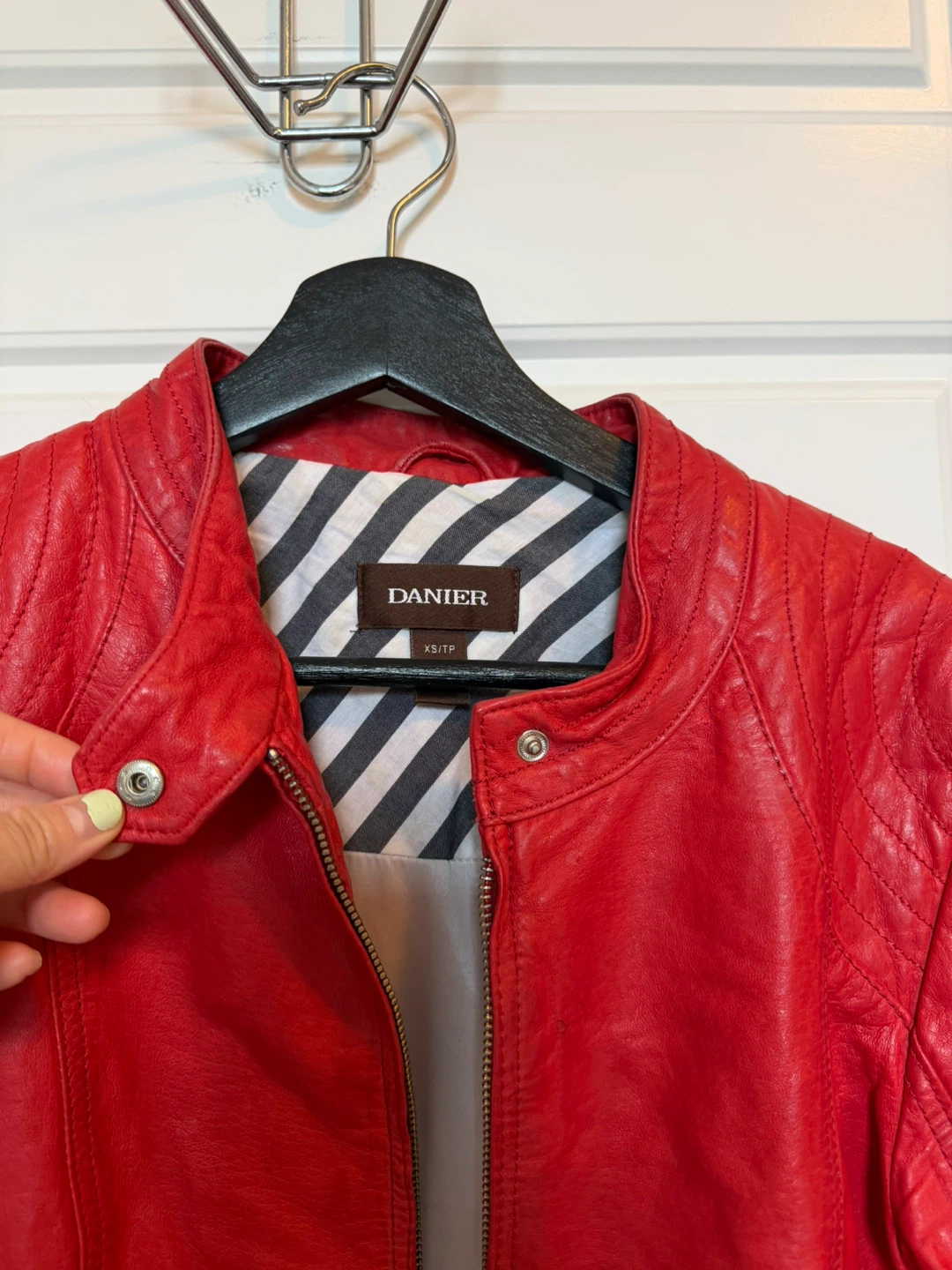 Danier Red Leather Jacket - XS/TP - photo 3