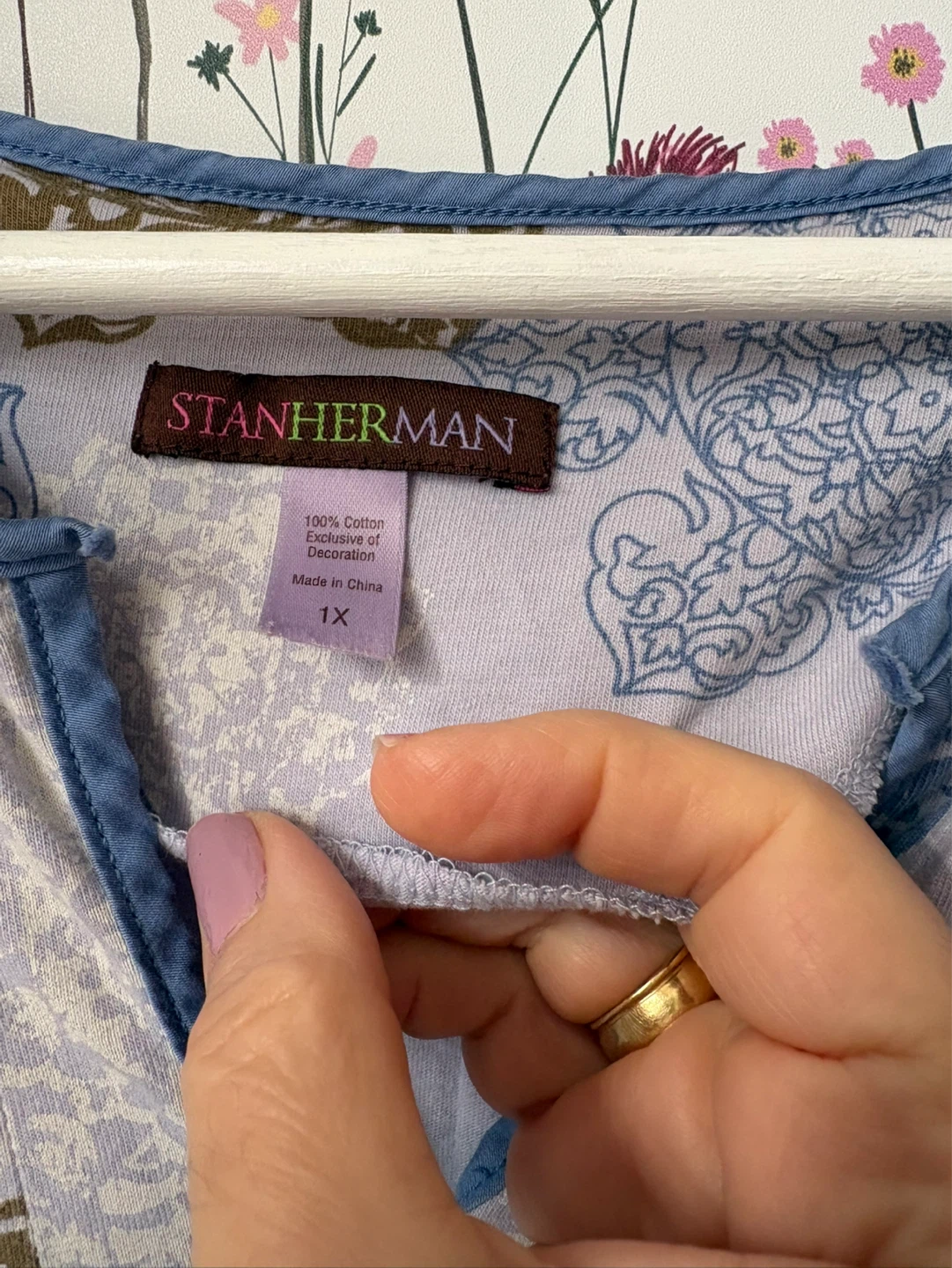 Light Purple Floral Stanherman gown 1L cotton - photo 2