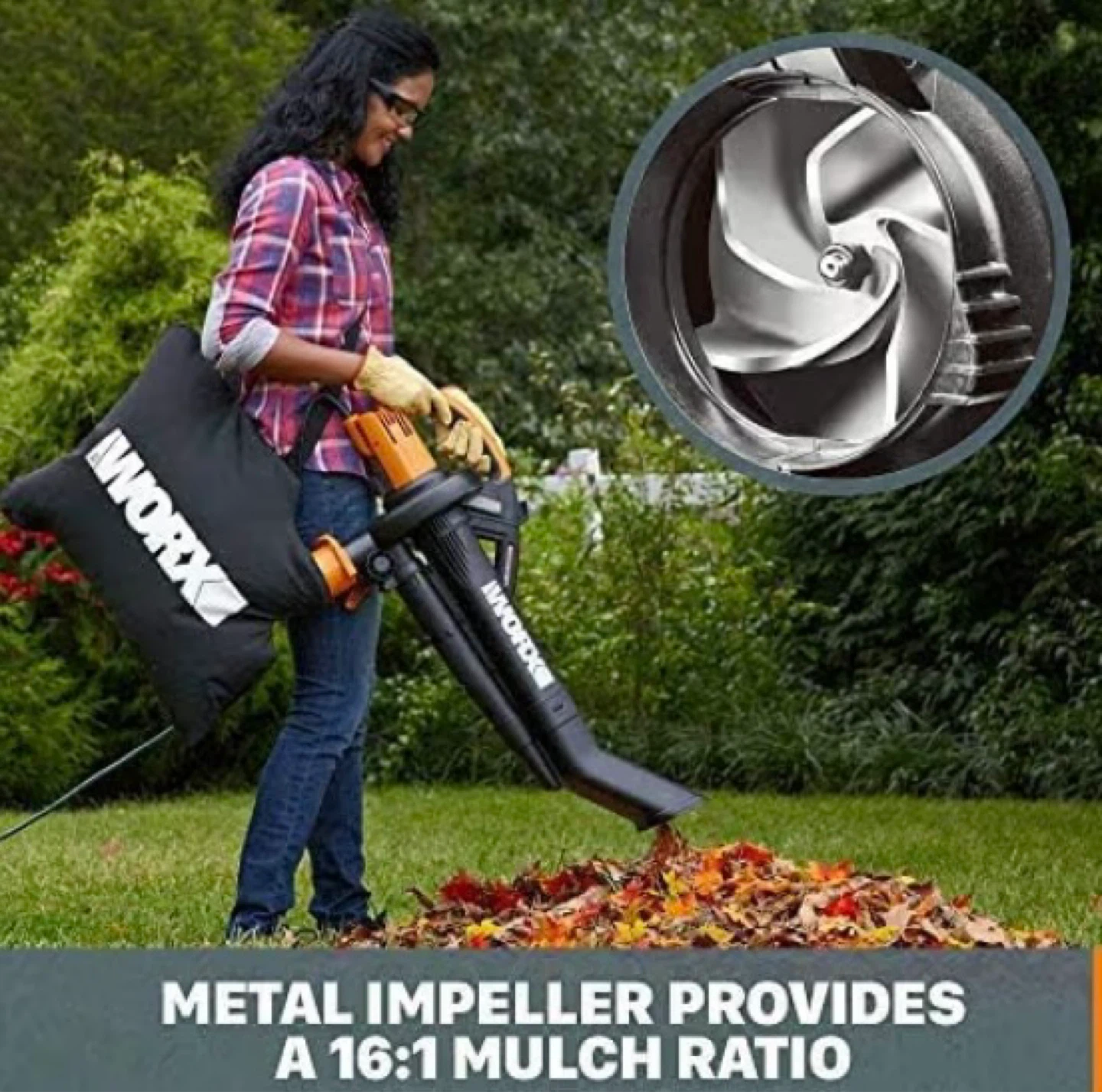 WORX WG505 350CFM 3-in-1 Electric Blower/Leaf Vac/Mulcher - photo 3