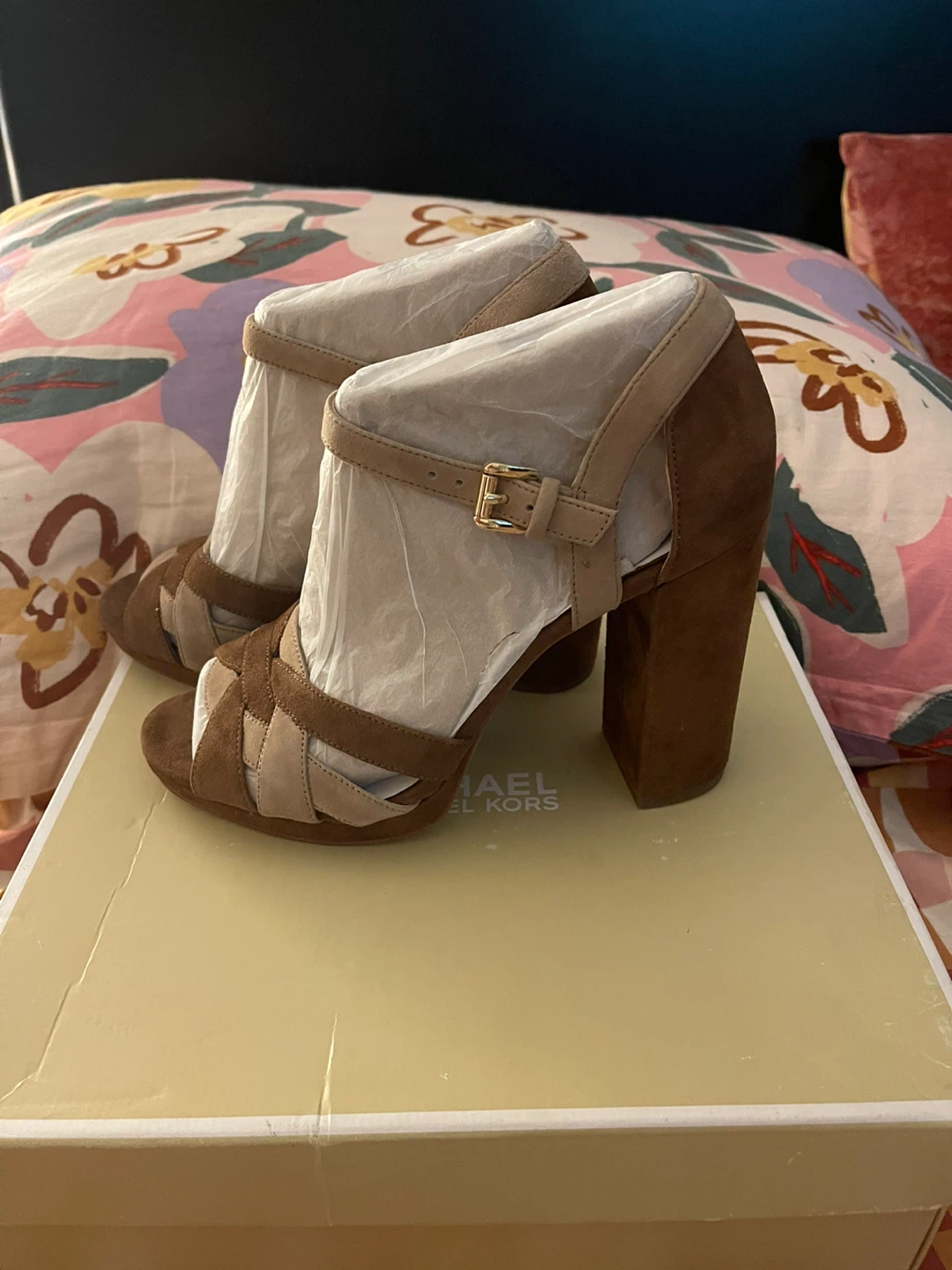 Michael Kors Women's Suede Block Heel Sandals - photo 2