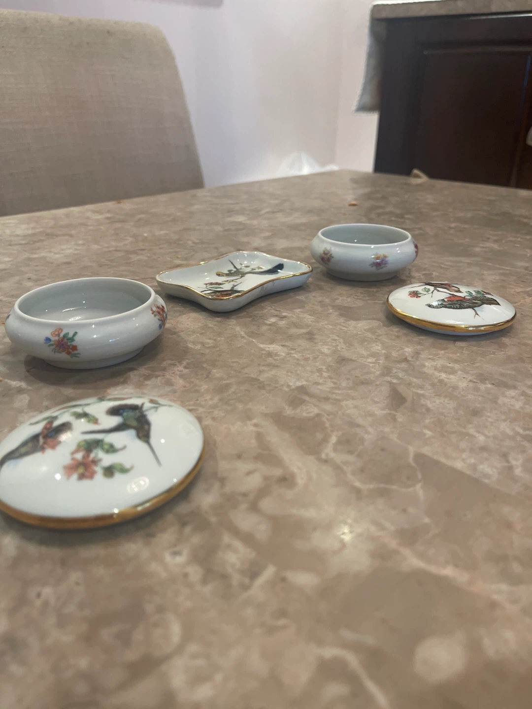 P. Pastasud Porcelain Trinket Dishes Set